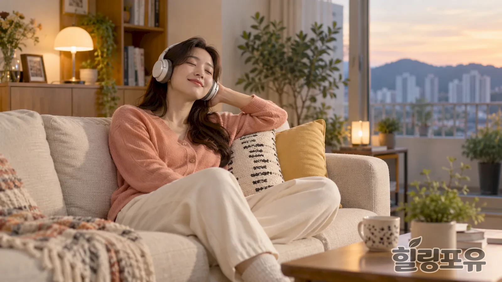 안양출장마사지 안내를 위한 편안한 실내 생활 공간 이미지