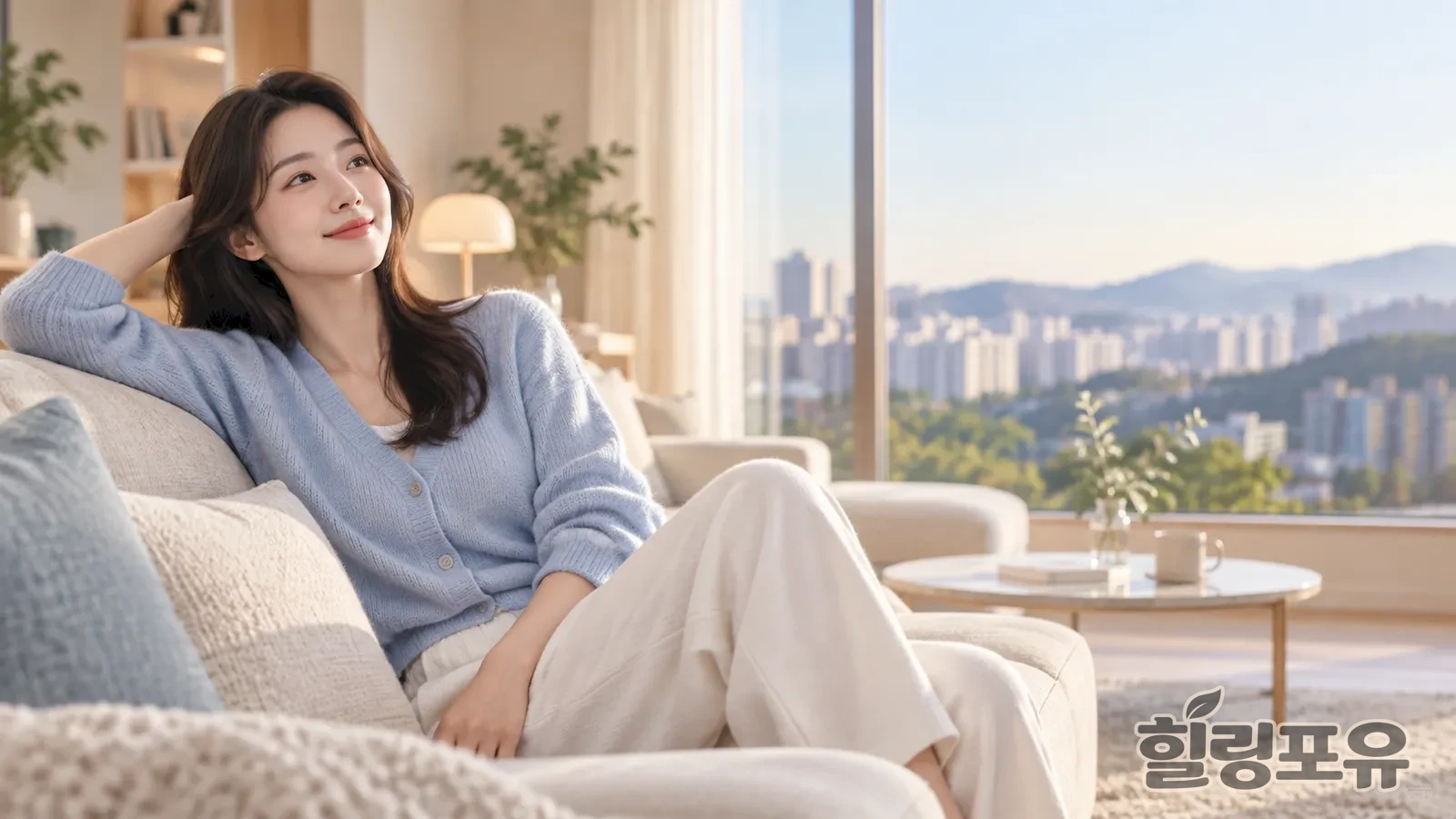 부천출장마사지 안내를 위한 편안한 실내 생활 공간 이미지