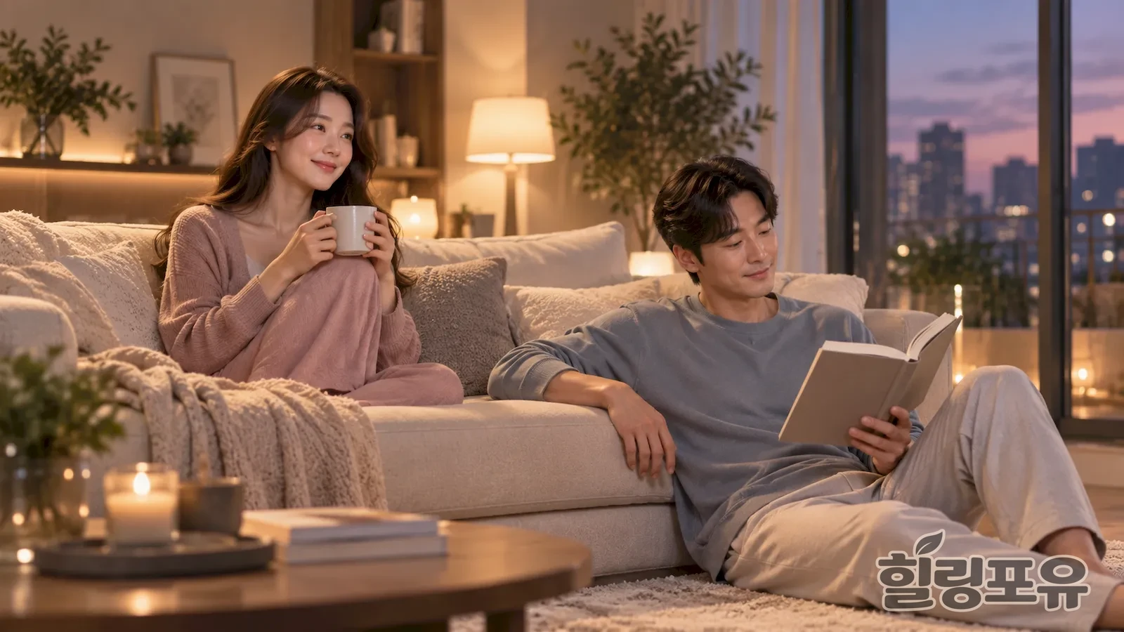 하남출장마사지 안내를 위한 편안한 실내 생활 공간 이미지