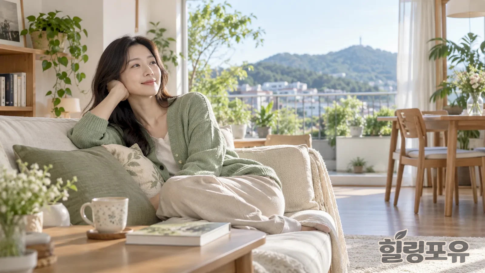 수원출장마사지 안내를 위한 편안한 실내 생활 공간 이미지